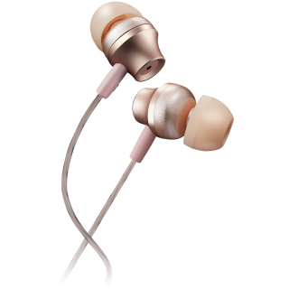CANYON SEP-3 Stereo earphones with microphone, metallic shell, cable length 1.2m, Rose, 22*12.6mm, 0.012kg