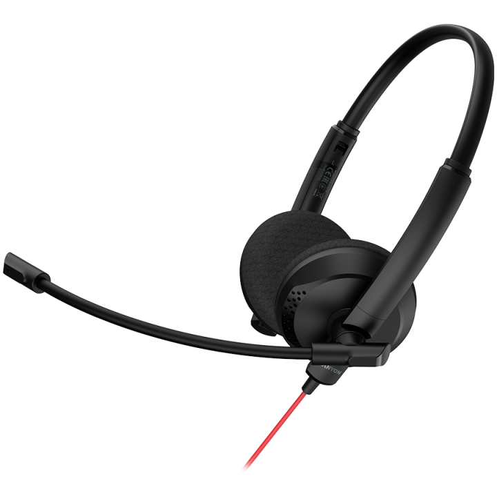 CANYON PC headset HS-07 PC Mic 3.5/USB Flat 2.8m Black