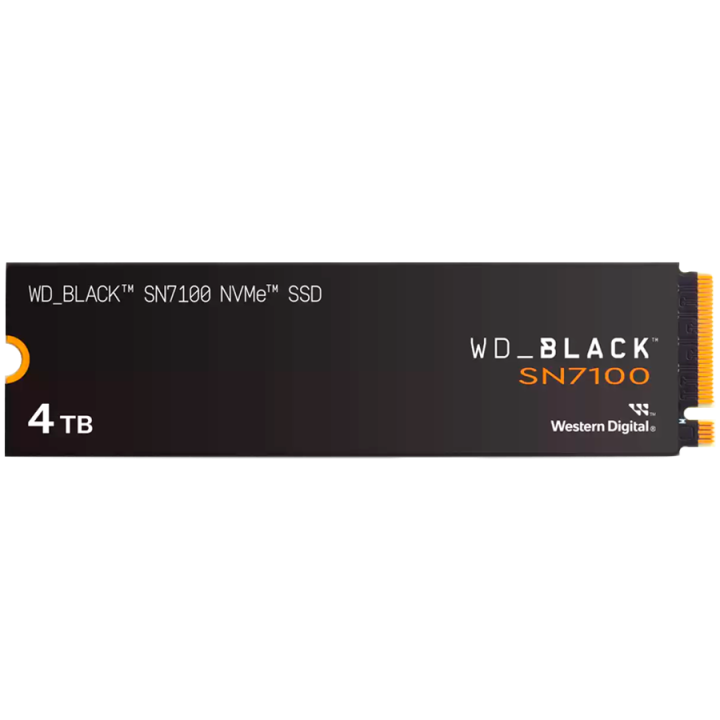 SSD WD_BLACK SN7100 4TB M.2 2280 PCIe Gen4 x4 NVMe, Read/Write: 7000/6700 MBps, IOPS 900K/1350K, TBW: 2400, powered by SanDisk