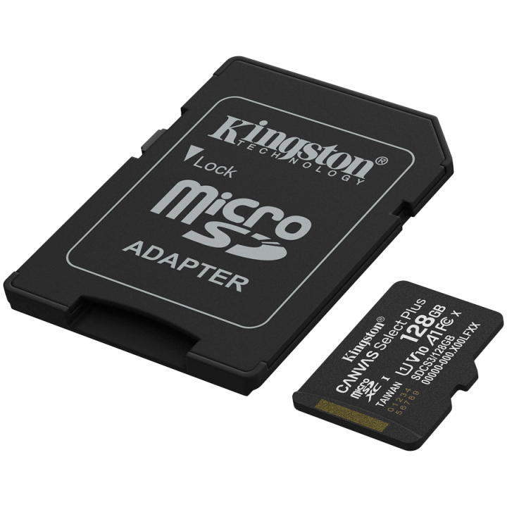 Kingston 128GB microSDXC Canvas Select Plus Gen3 150MB/s A1 Card + Adapter