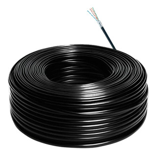 CABLU UTP CUPRU 0.5MM CAT 5E 305M PE NEGRU HIKVISISION