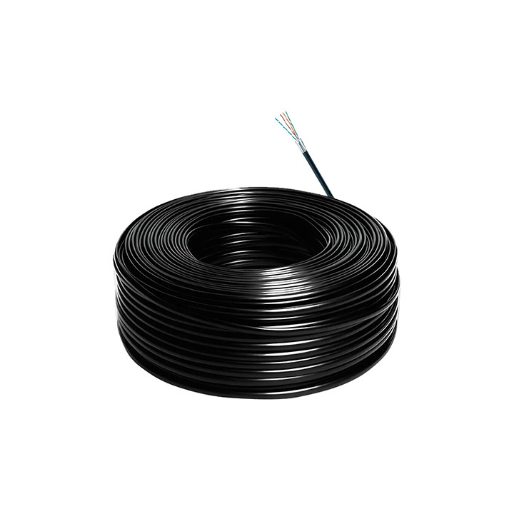 CABLU UTP CUPRU 0.5MM CAT 5E 305M PE NEGRU HIKVISISION