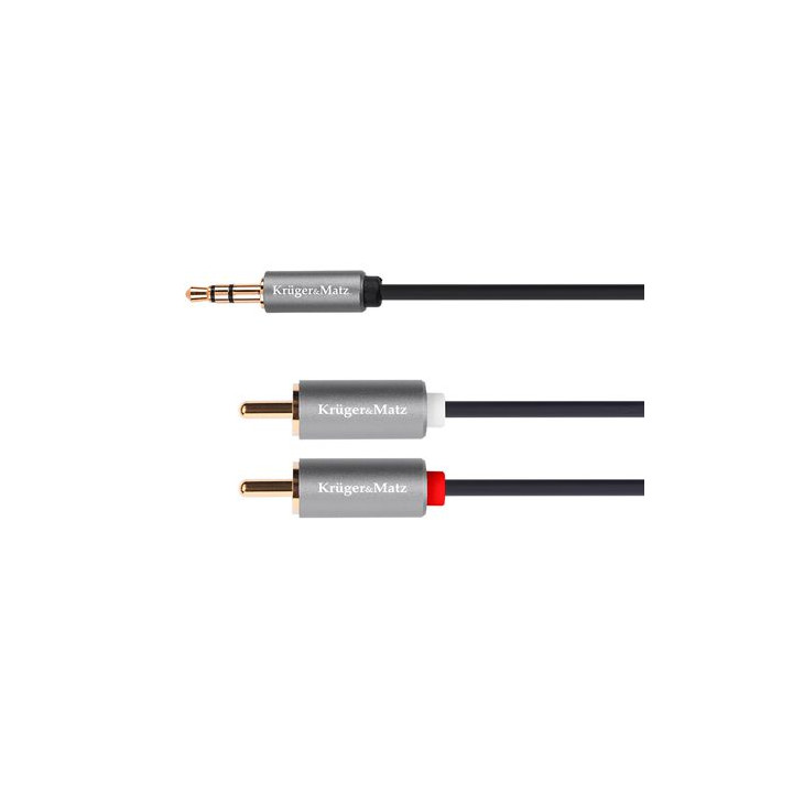 CABLU JACK 3.5 - 2RCA 1M BASIC K&M