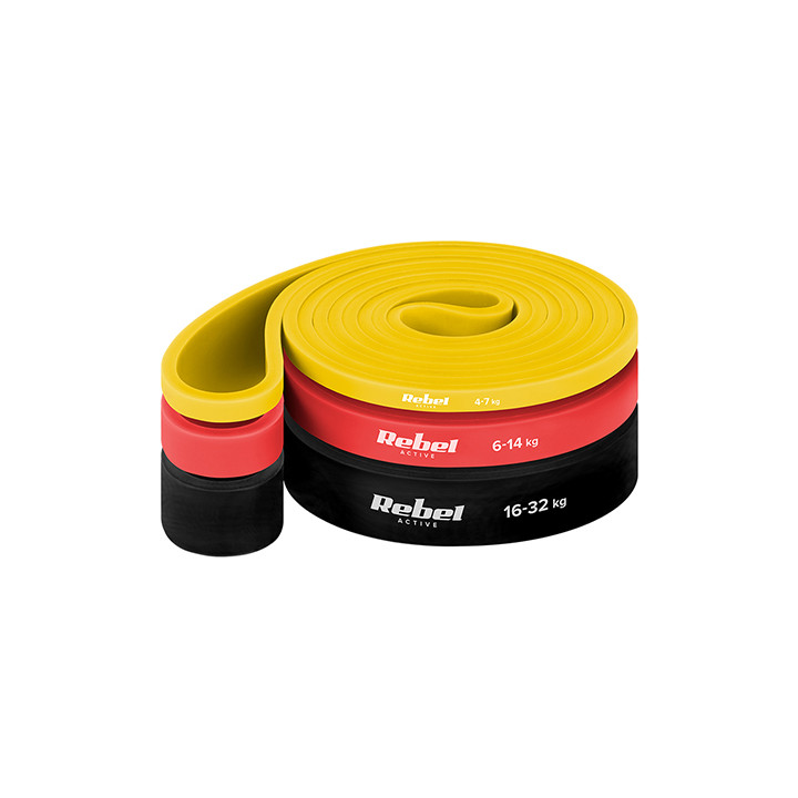 SET 3 BENZI ELASTICE POWER BAND 4-32KG REBEL ACTIVE