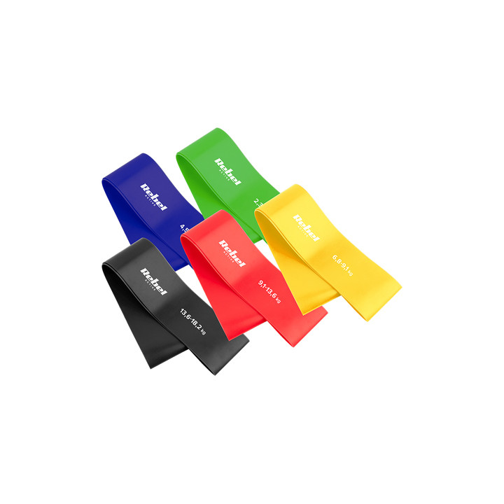 SET 5 BENZI ELASTICE MINI BAND 2-18KG REBEL ACTIVE