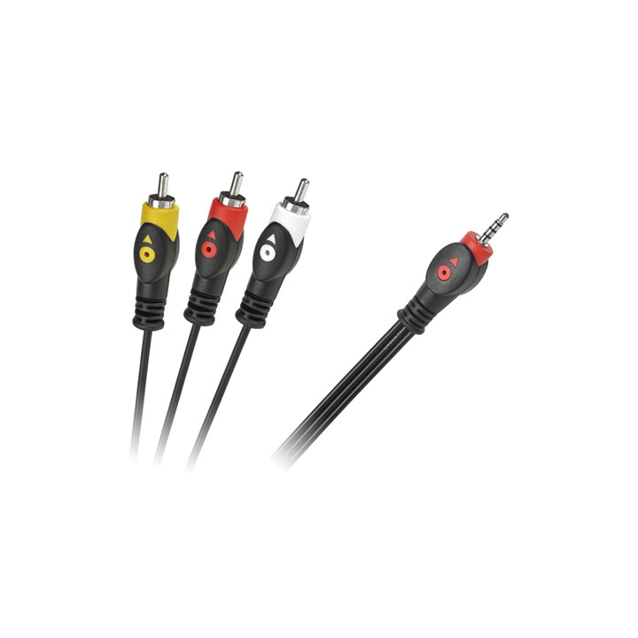 CABLU JACK 3.5 4 CANALE (A/V/MASA)-3RCA 1.5M