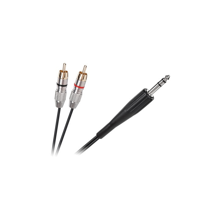 CABLU JACK 6.3 MONO TATA - 2XRCA TATA 3M