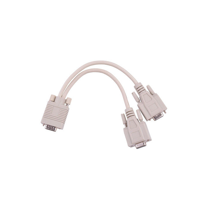 CABLU ADAPTOR VGA 15PINI TATA-2X 15PINI MAMA