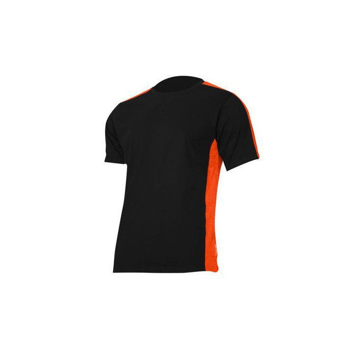 TRICOU BUMBAC NEGRU-PORTOCALIU - L