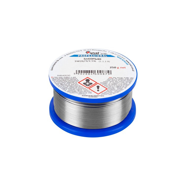 ROLA FLUDOR SN60PB40 CYNEL 2.5MM 250G