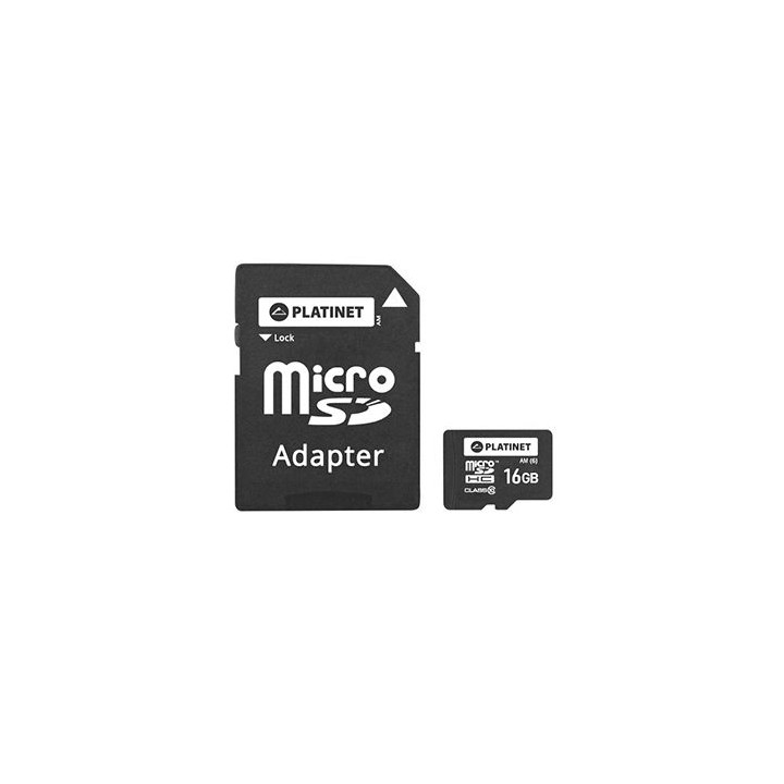MICRO SD CARD 16GB CLS 10 CU ADAPTOR PLATINET