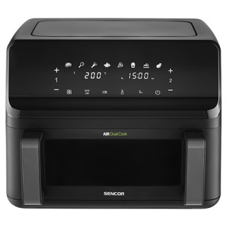 FRITEUZA DUBLA DIGITAL AIRFRYER 2X4.5 L 2700W SENCOR