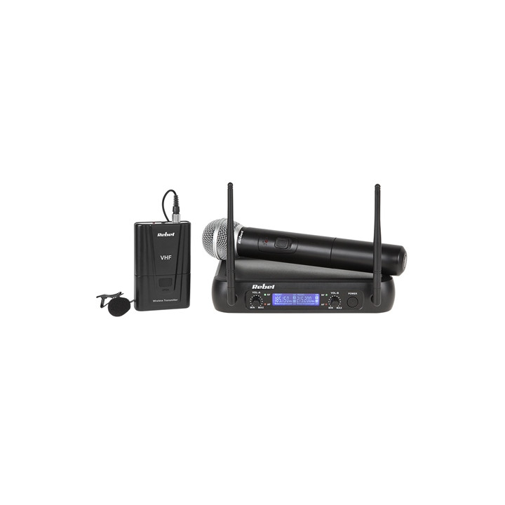 SET DOUA MICROFOANE (MANA + CLIP) VHF REBEL