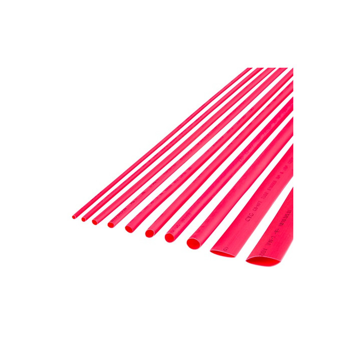 TUB TERMOCONTRACTABIL 2MM/1M ROSU SET 10BUC