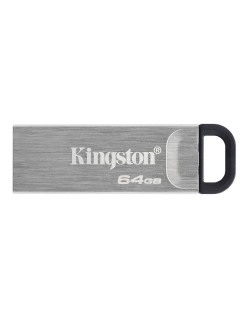 MEMORIE USB 3.2 KINGSTON 64 GB, clasica, carcasa metalic, argintiu, "DTKN/64GB" (timbru verde 0.03 lei)