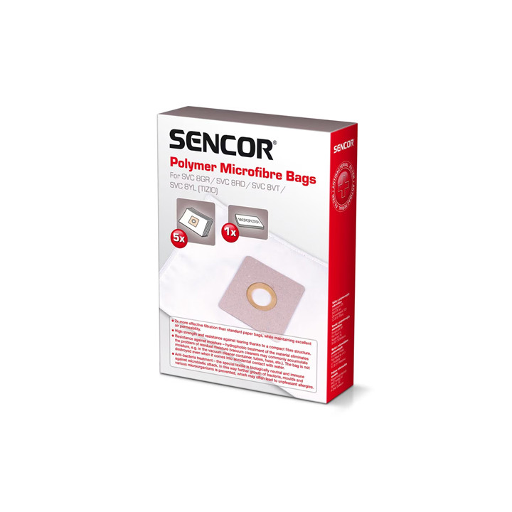SET 5 SACI MICROFIBRA ASPIRATOR SVC 8 SENCOR