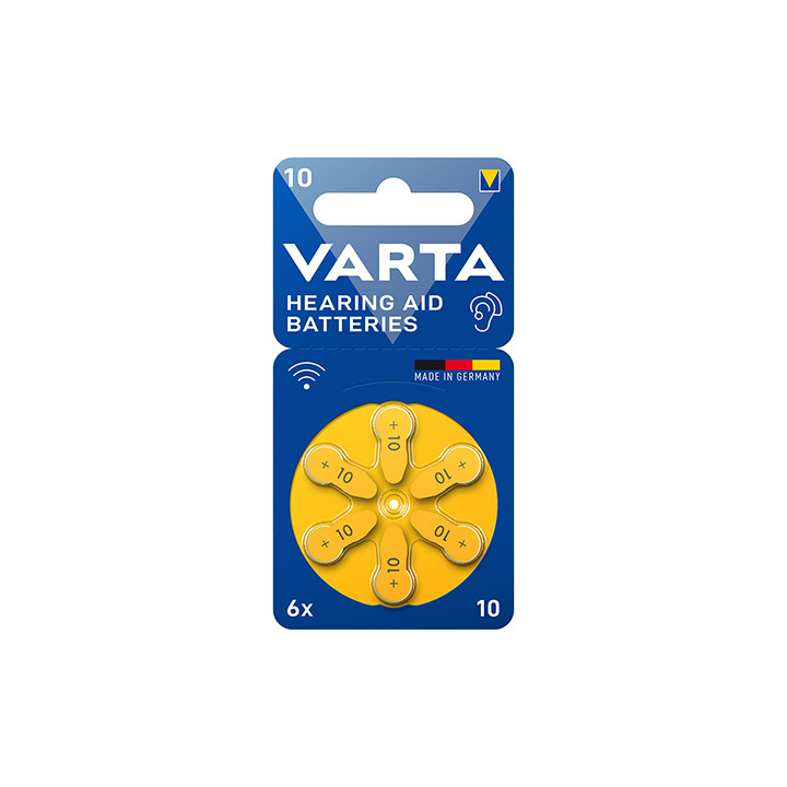 BATERII AUDITIVE 10 BLISTER 6 VARTA