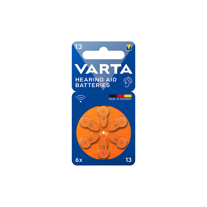 BATERII AUDITIVE 13 BLISTER 6 VARTA