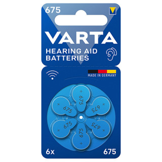 BATERII AUDITIVE 675 BLISTER 6 VARTA