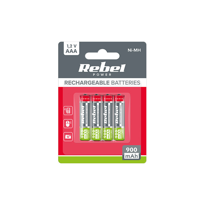 ACUMULATORI NI-MH AAA R3 900MAH BLISTER 4 BUC REBEL