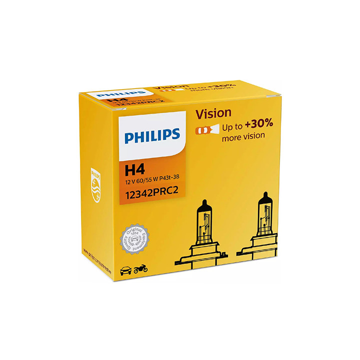 SET 2 BUC BECURI AUTO VISION H4 PHILIPS