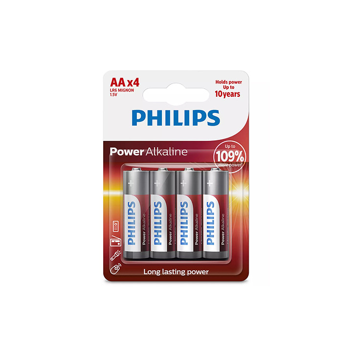 BATERIE POWER ALKALINE LR6 AA BLISTER 4 BUC PHILIPS