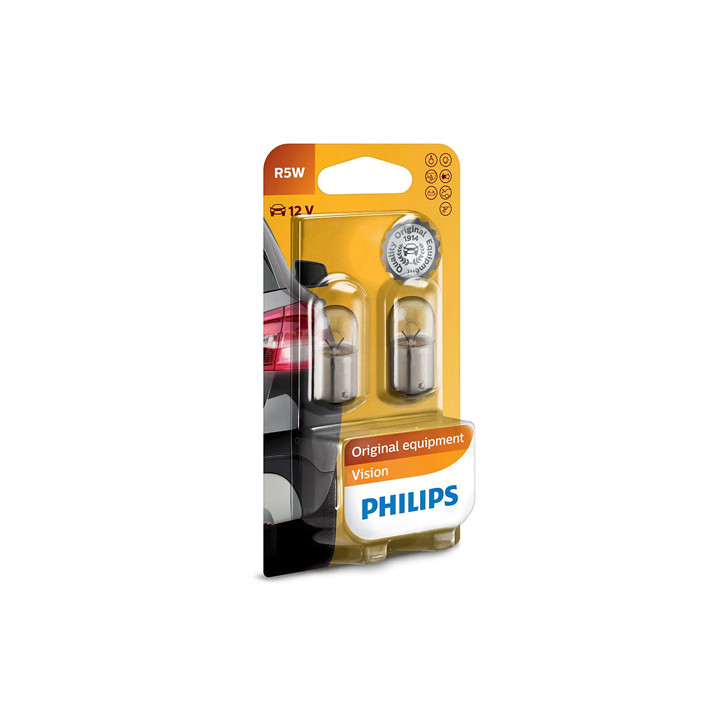 SET 2X BEC AUTO 12V 5W BA15S VISION PHILIPS