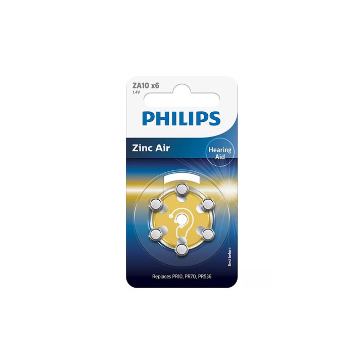 BATERIE AUDITIVA ZINC AIR BLISTER 6 BUC PHILIPS