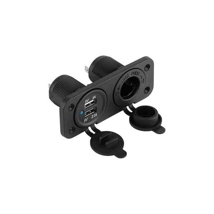 MUFA MONTAJ AUTO INCARCARE 2XUSB 3.1A+BRICHETA