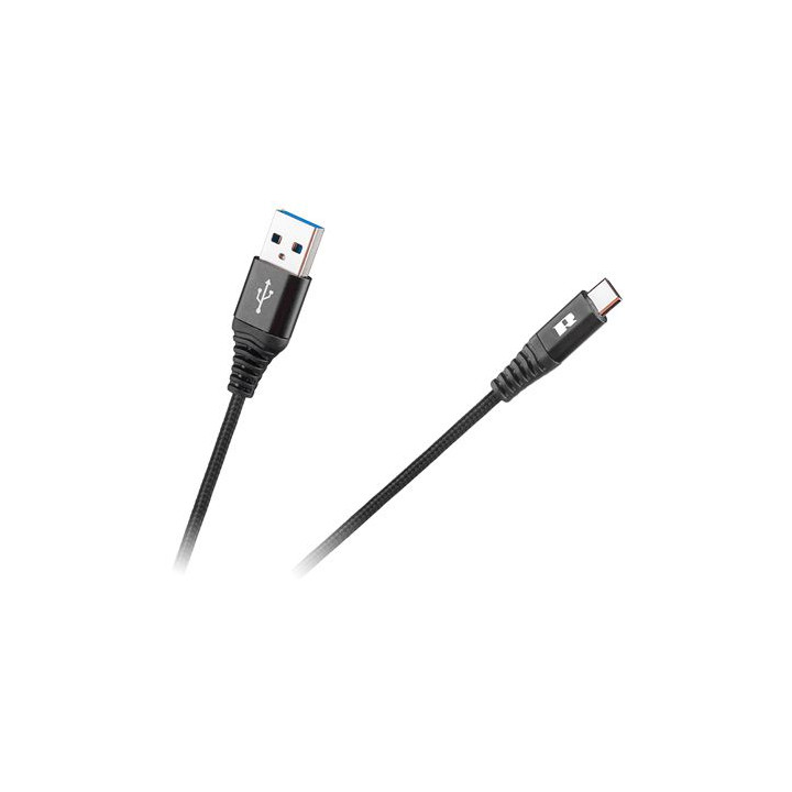 CABLU USB - USB TIP C REBEL 100 CM NEGRU
