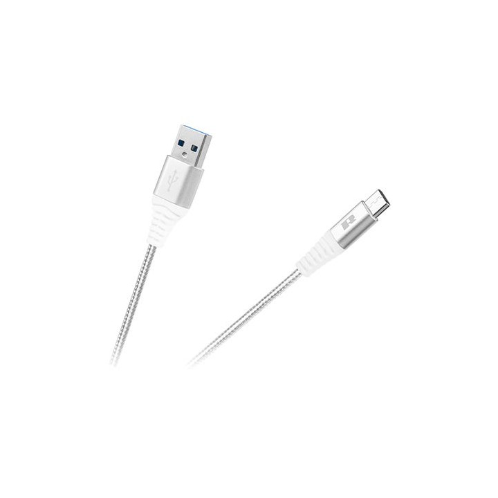 CABLU USB - USB TIP C REBEL 100 CM ALB