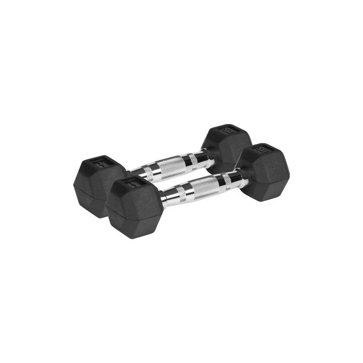 GANTERE DUMBBELL HEX FONTA CAUCIUCATA 2X1KG REBEL ACTIV