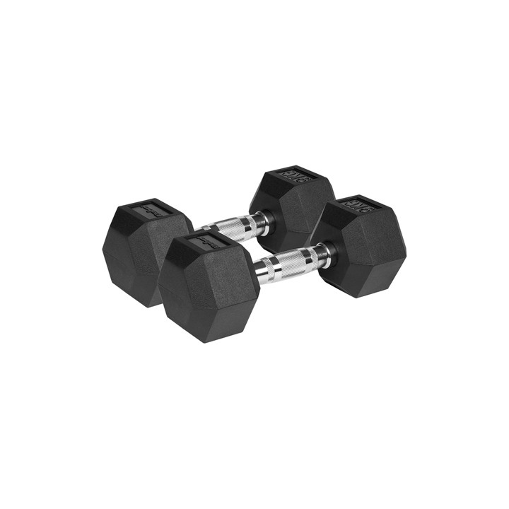 GANTERE DUMBBELL HEX FONTA CAUCIUCATA 2X9KG REBEL ACTIV