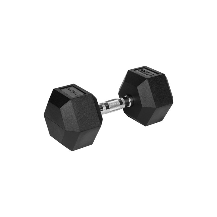 GANTERE DUMBBELL HEX FONTA CAUCIUCATA 17.5KG REBEL ACTI