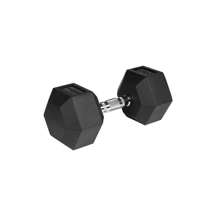 GANTERE DUMBBELL HEX FONTA CAUCIUCATA 20KG REBEL ACTIVE