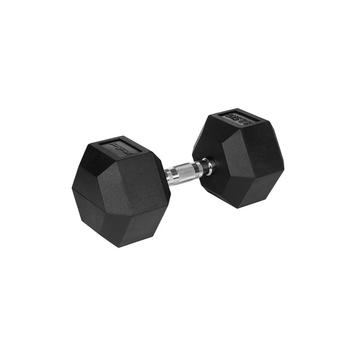 GANTERE DUMBBELL HEX FONTA CAUCIUCATA 22.5KG REBEL ACTI