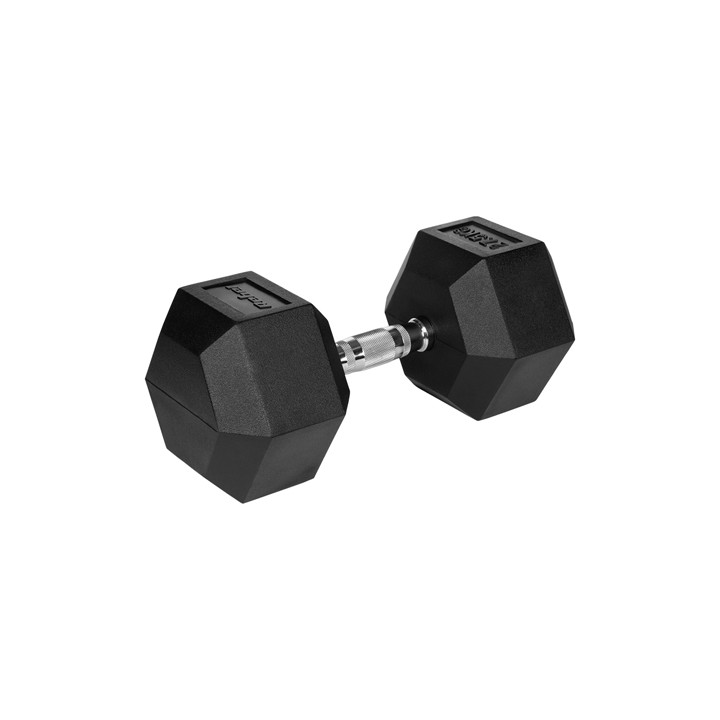 GANTERE DUMBBELL HEX FONTA CAUCIUCATA 27.5KG REBEL ACTI
